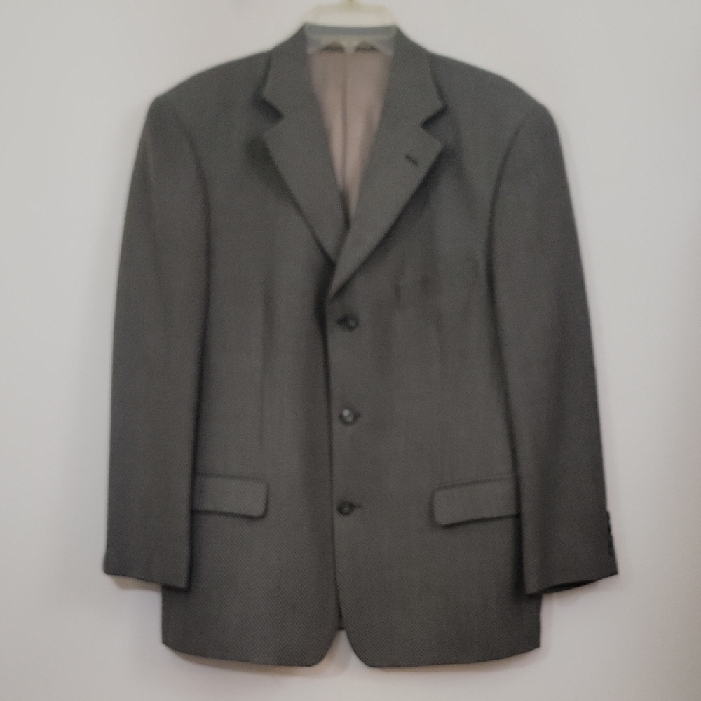 Chiarelli Gray Tan & Black Tweed Blazer Jacket Men's 42S